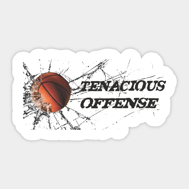 Tenacious Offense Logo(light) Sticker by ballsdeeptshirts